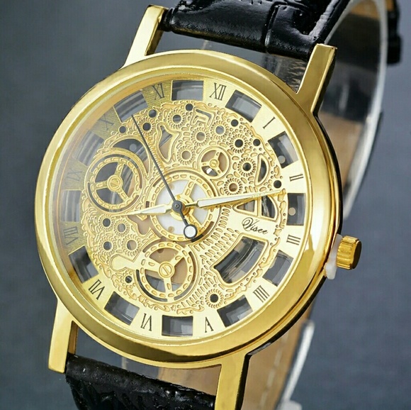 ● 2 / $15 ●  NWT MEN'S SKELETON WATCH - Picture 3 of 6